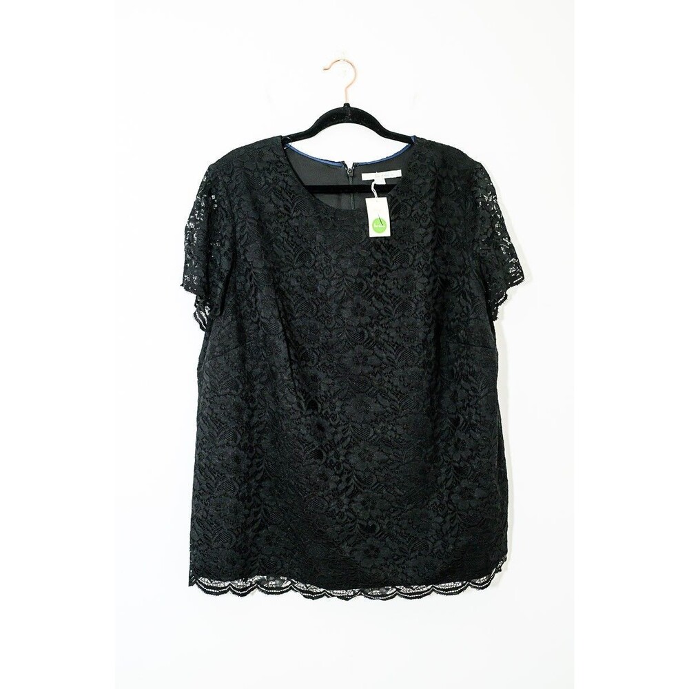 Boden Top Black Lace 18 Lined NEW office event